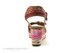 Laura Vita FACYO 06 Rouge - Fleur - Nu-pieds Compense -Chaussures Pour Femmes cd24607c73b9e66c561f35ea11d5d5ef 2858301 158128