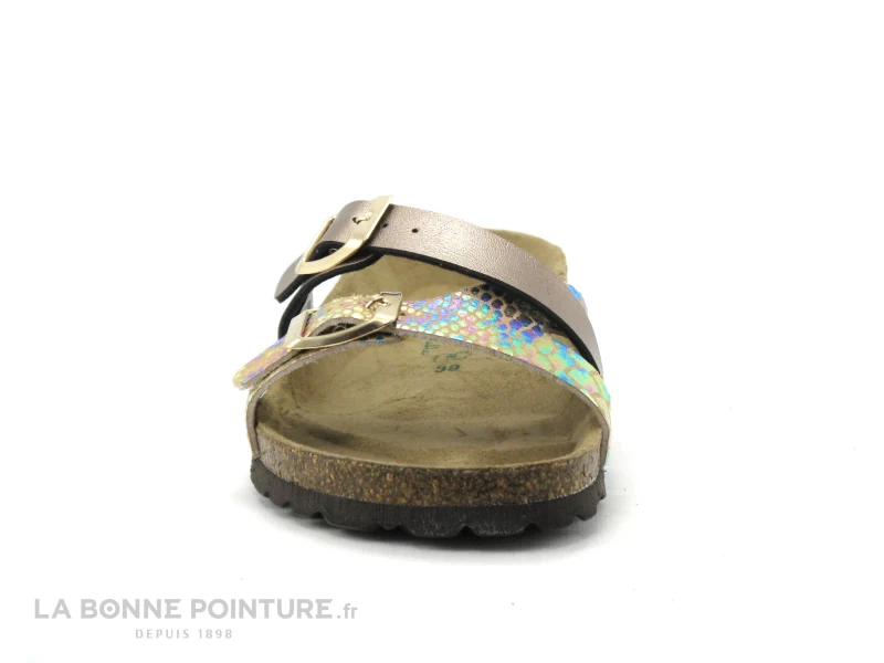 Autenti 689156 - Mule Anatomique - Bronze - Python Multicolore 2 Autenti 689156 - Mule Anatomique - Bronze - Python Multicolore – Image 2