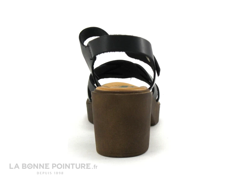 BioNatura 99A2268-I-GOINER - Oil Nero - Sandale Cuir Noir Talon Large 4 BioNatura 99A2268-I-GOINER - Oil Nero - Sandale Cuir Noir Talon Large – Image 4