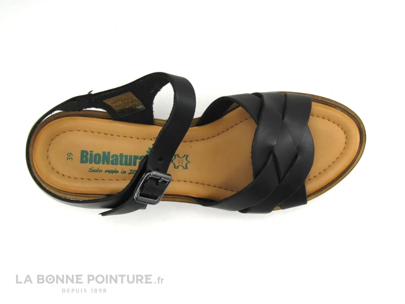 BioNatura 99A2268-I-GOINER - Oil Nero - Sandale Cuir Noir Talon Large 6 BioNatura 99A2268-I-GOINER - Oil Nero - Sandale Cuir Noir Talon Large – Image 6