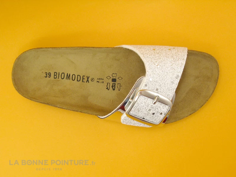 Biomodex 1854 Argent - Paillettes - Mule Plate - Bride Large 3 Biomodex 1854 Argent - Paillettes - Mule Plate - Bride Large – Image 3