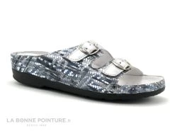 Pedi Girl WELL Bic DB - Argent Bleu - Mule Reglable Femme