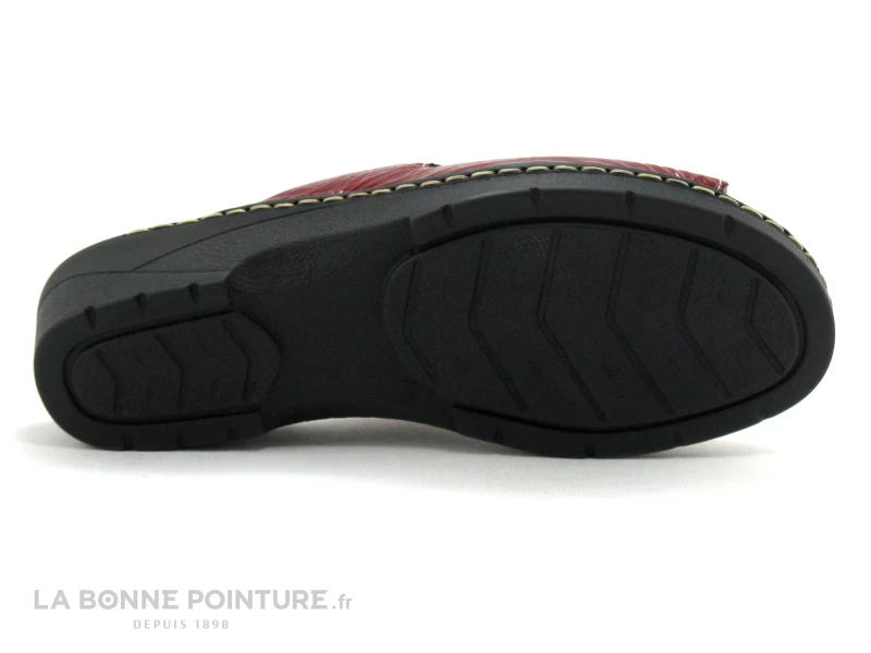 Pedi Girl DOMI - Rouge Verni - Mule Compensee Femme 7 Pedi Girl DOMI - Rouge Verni - Mule Compensee Femme – Image 7