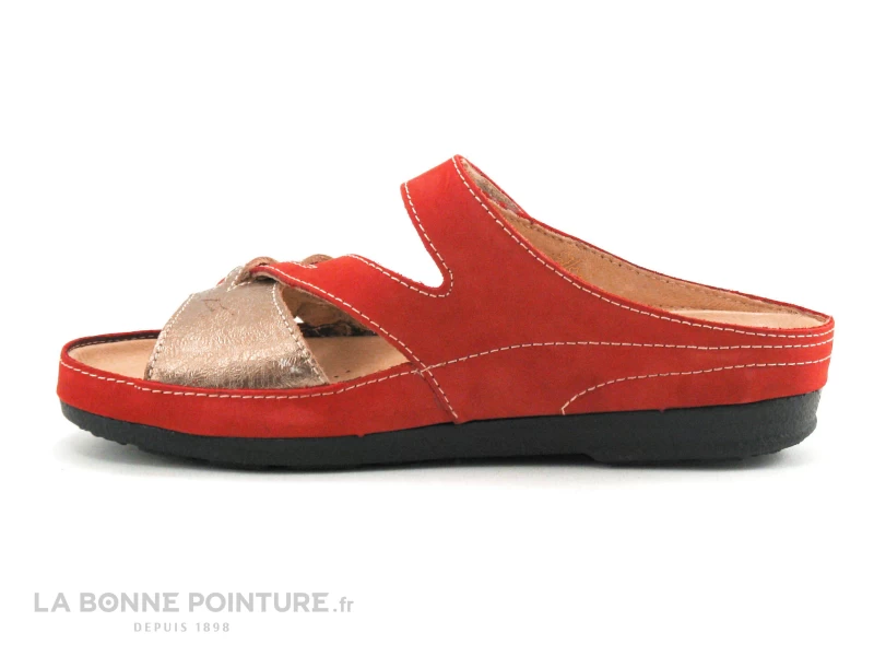 Pedi Girl CLOW Rouge - Mule Confort Femme 3 Pedi Girl CLOW Rouge - Mule Confort Femme – Image 3