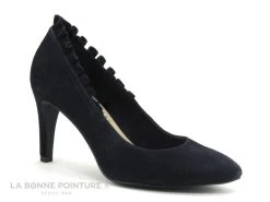 Tamaris 1-22451-22 Navy Suede - Fronces - Escarpin Bleu Marine