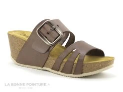 Carla Tortosa 56103 Taupe - Bride Boucle Carree - Mule Compensee