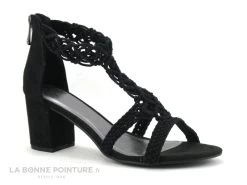 Marco Tozzi 2-28330-24 Black - Sandale Noir Talon Haut - Cordon