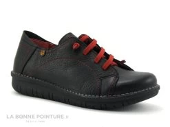 Jungla 7582 Noir - Chaussure Basse Femme Avec Lacet Elastique