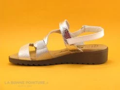 Jordana 3337 Blanc Argent - 2 Velcros - Sandale Femme -Chaussures Pour Femmes cd24607c73b9e66c561f35ea11d5d5ef img 2412.jpg 149341