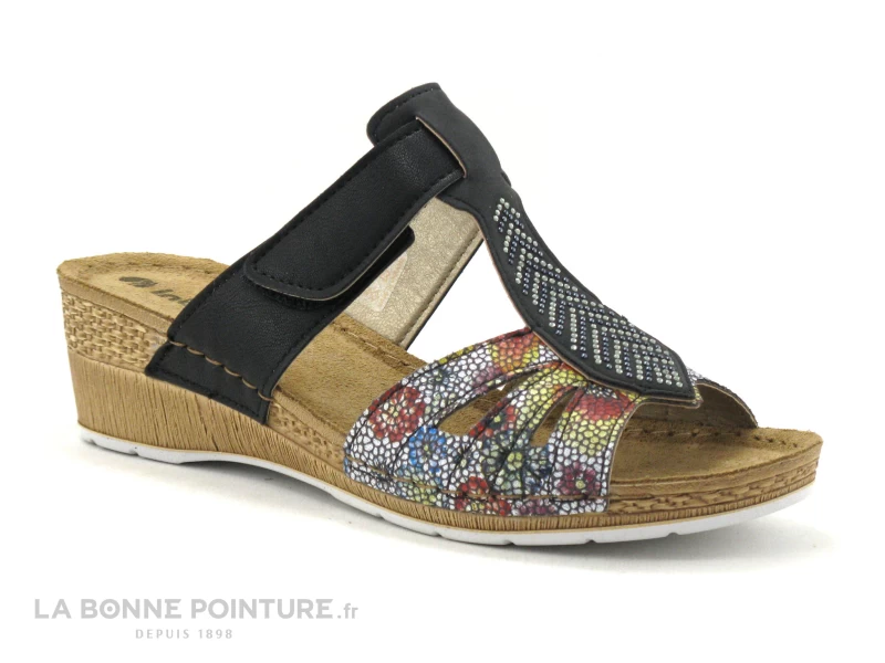 Inblu EP042T01 Noir - Multi - Mule Talon Compense 1 Inblu EP042T01 Noir - Multi - Mule Talon Compense