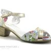 Pedi Girl LUXE Blanc - Argent - Fleuri - Nu-pieds Talon