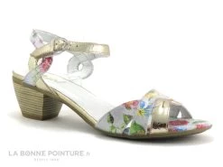 Pedi Girl LUXE Blanc - Argent - Fleuri - Nu-pieds Talon