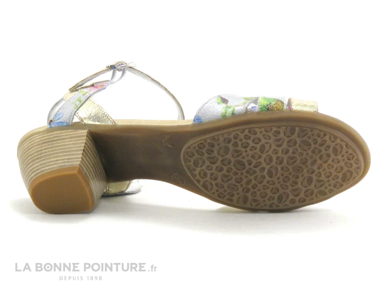 Pedi Girl LUXE Blanc - Argent - Fleuri - Nu-pieds Talon 7 Pedi Girl LUXE Blanc - Argent - Fleuri - Nu-pieds Talon – Image 7