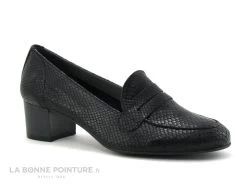 Folies MAHO Noir Lezard - Escarpin Petit Talon