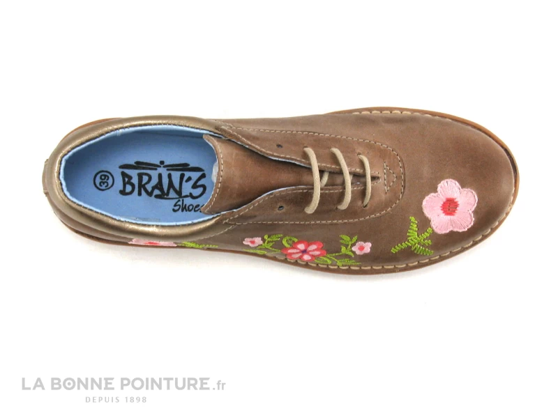 Brans 1086 - Marron - Broderies - Chaussure Basse 6 Brans 1086 - Marron - Broderies - Chaussure Basse – Image 6