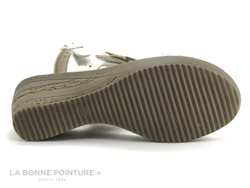 Morans MECHE 26132 Ecru - Sandale Compensee Bride Ajouree 4 Morans MECHE 26132 Ecru - Sandale Compensee Bride Ajouree – Image 4