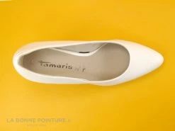 Tamaris 1-22411-20 White - Escarpin Blanc A Talon Haut -Chaussures Pour Femmes cd24607c73b9e66c561f35ea11d5d5ef img 6433.jpg 180860