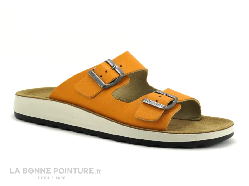 Fly Flot FREIN Orange - Mule Anatomique Femme - Brides Reglables 1 Fly Flot FREIN Orange - Mule Anatomique Femme - Brides Reglables