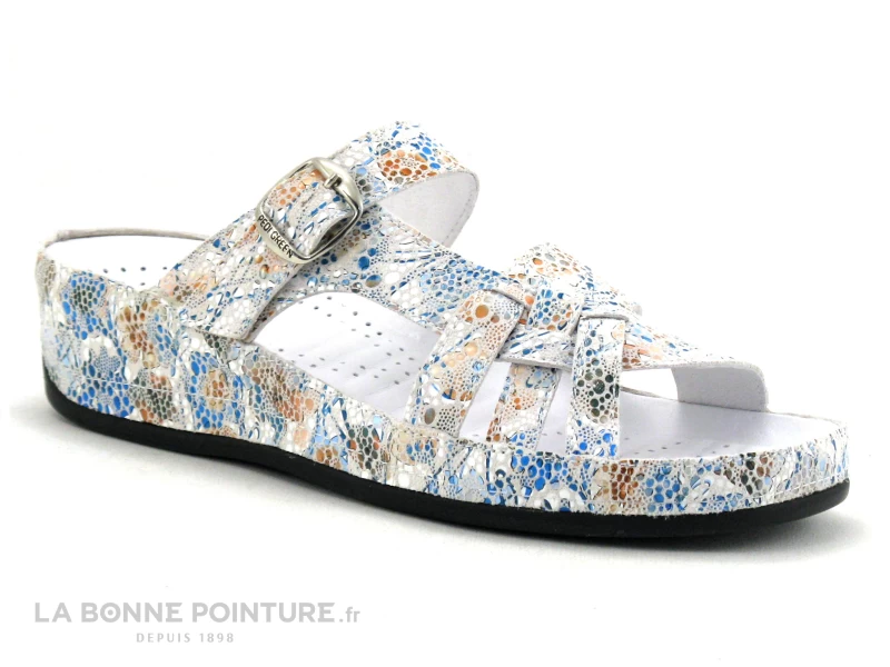 Pedi Girl XANT DB Myosotis - Cuir Fleuri - Mule Reglable Femme 1 Pedi Girl XANT DB Myosotis - Cuir Fleuri - Mule Reglable Femme