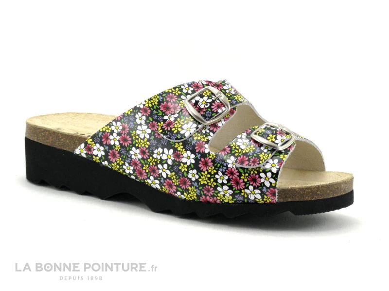 Artika GADIN Margy Yellow - Fleurs Multicolores - Mule Confort F 1 Artika GADIN Margy Yellow - Fleurs Multicolores - Mule Confort F