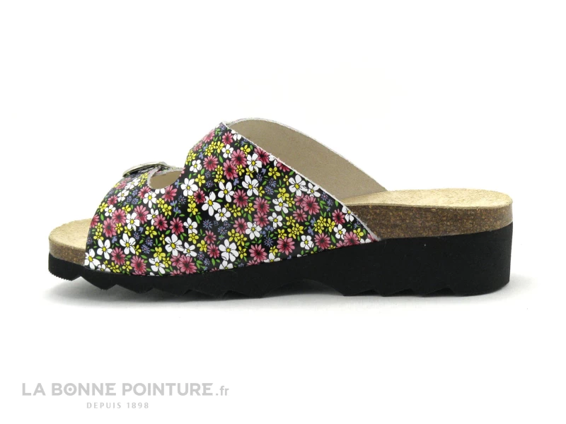 Artika GADIN Margy Yellow - Fleurs Multicolores - Mule Confort F 3 Artika GADIN Margy Yellow - Fleurs Multicolores - Mule Confort F – Image 3