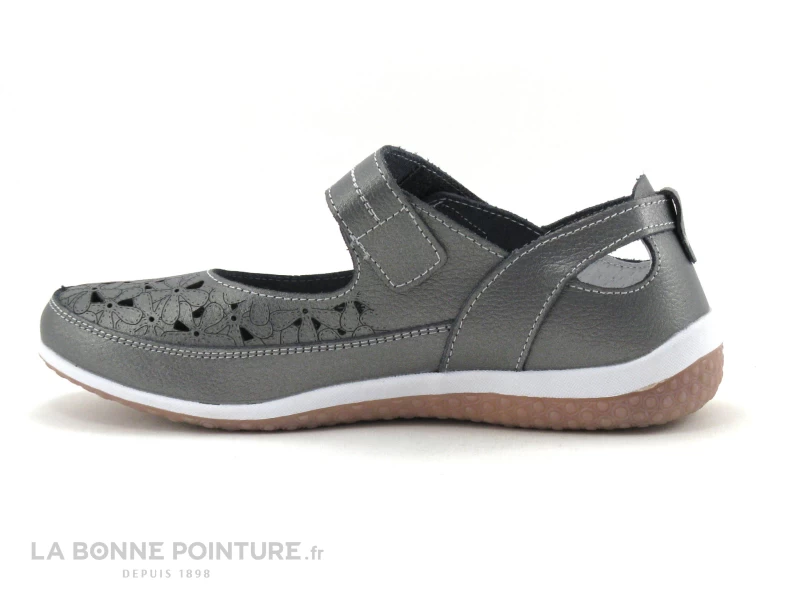Enza Nucci LS4615 Pewter - Ballerine Gris Metal Avec Scratch 3 Enza Nucci LS4615 Pewter - Ballerine Gris Metal Avec Scratch – Image 3