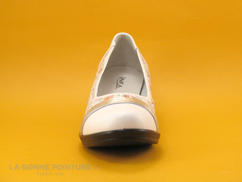 Inea IDOLE Fleur Blanc - Escarpin Compense 2 Inea IDOLE Fleur Blanc - Escarpin Compense – Image 2