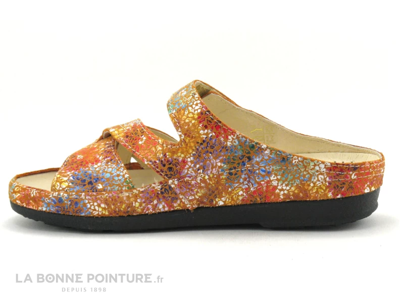 Pedi Girl CLOW Orange Imprime - Mule Confort Femme 3 Pedi Girl CLOW Orange Imprime - Mule Confort Femme – Image 3