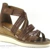 Tamaris 1-28352-26 Cognac - Brides Ajourees - Sandale Talon Compense