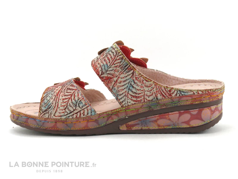 Laura Vita JACDISO 06 Rouge - Brides Avec Fleurs - Mule Femme 3 Laura Vita JACDISO 06 Rouge - Brides Avec Fleurs - Mule Femme – Image 3