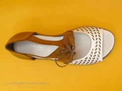 Dorking ESPE D8773-TX - Blanc Marron - Sandale Femme Avec Contrefort -Chaussures Pour Femmes cd24607c73b9e66c561f35ea11d5d5ef img 7562.jpg 169012