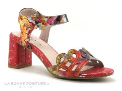 Laura Vita HECO 13 Rouge - Sandale Talon Haut