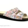 Artika Soft BASQUE Vaq Roses - Blanc - Multicolore - Mule Femme