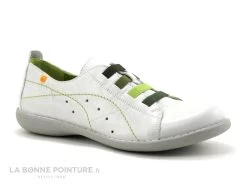 Jungla 6020 Off White - Gris - Vert - Chaussure Basse Femme