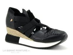 Gioseppo TASSIN - Sandale Sneaker Femme Noire Avec Ruban