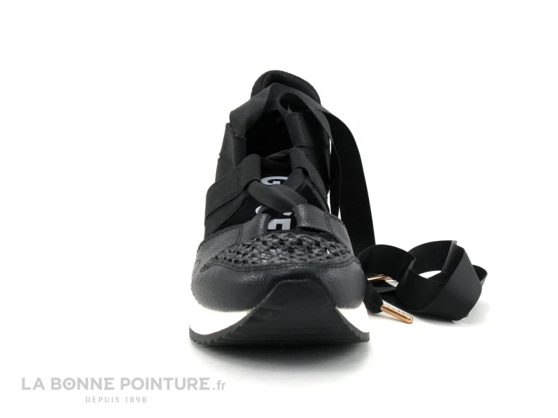 Gioseppo TASSIN - Sandale Sneaker Femme Noire Avec Ruban 2 Gioseppo TASSIN - Sandale Sneaker Femme Noire Avec Ruban – Image 2