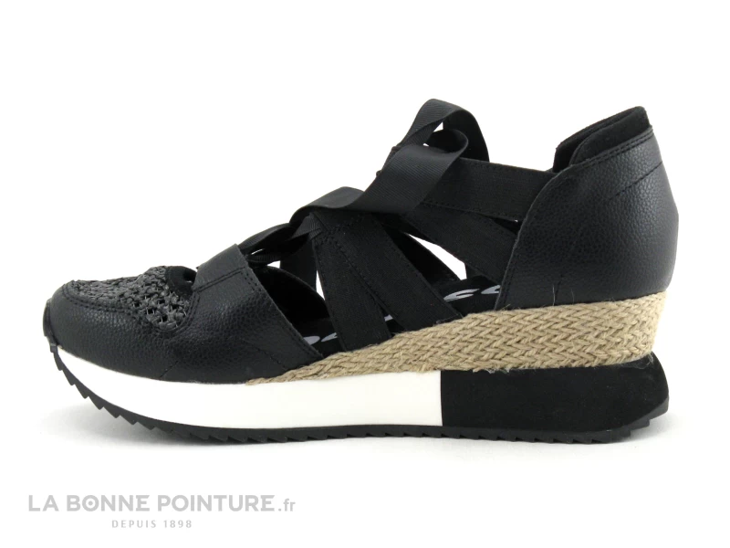 Gioseppo TASSIN - Sandale Sneaker Femme Noire Avec Ruban 3 Gioseppo TASSIN - Sandale Sneaker Femme Noire Avec Ruban – Image 3