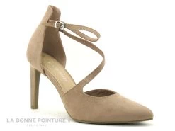 Chaussures Pour Femmes 31 Marco Tozzi 2-24400-26 Nude - Escarpin Talon Haut Bride Cheville