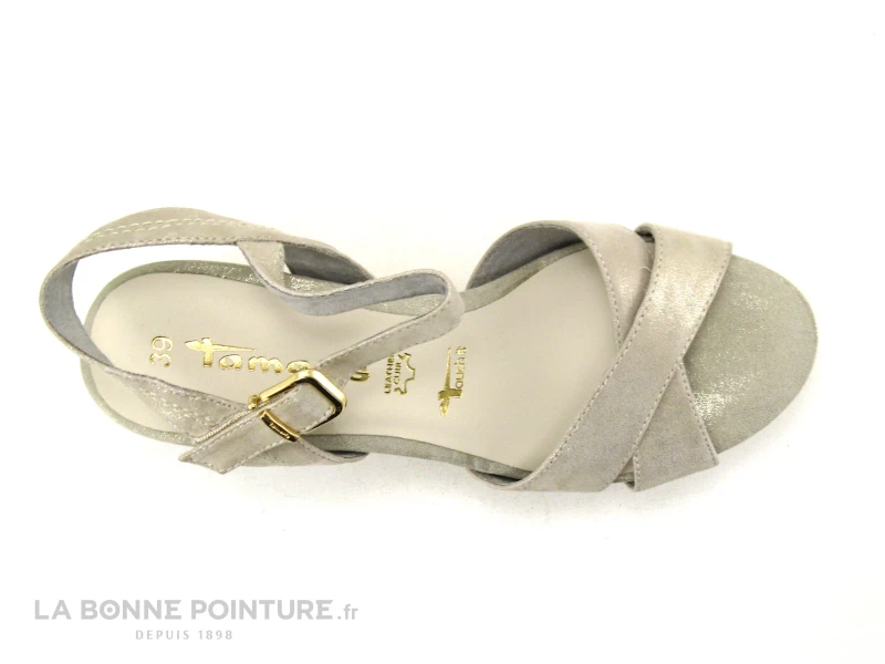 Tamaris 1-28001-20 Cashm Pea Sued - Sandale Beige - Talon Compense 6 Tamaris 1-28001-20 Cashm Pea Sued - Sandale Beige - Talon Compense – Image 6