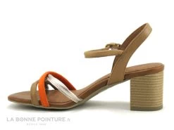 Marco Tozzi 2-28357-20 Cognac Comb - Sandale Talon Carre -Chaussures Pour Femmes cd24607c73b9e66c561f35ea11d5d5ef img 8318.jpg 181813