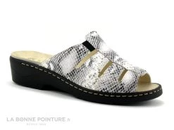 Pedi Girl DOMI AMO Off White - Reptile - Mule Serpent Femme