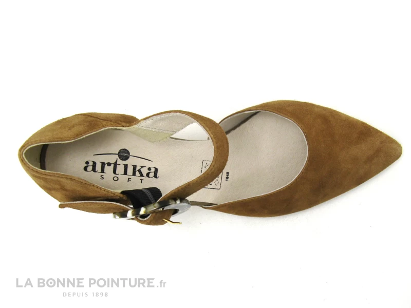 Artika YNATA Vel Daim - Escarpin Jaune Ocre - Talon Haut - Bout Pointu 6 Artika YNATA Vel Daim - Escarpin Jaune Ocre - Talon Haut - Bout Pointu – Image 6