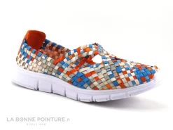 Morans KUBOKA Orange Turquoise - Basket Elastique Femme