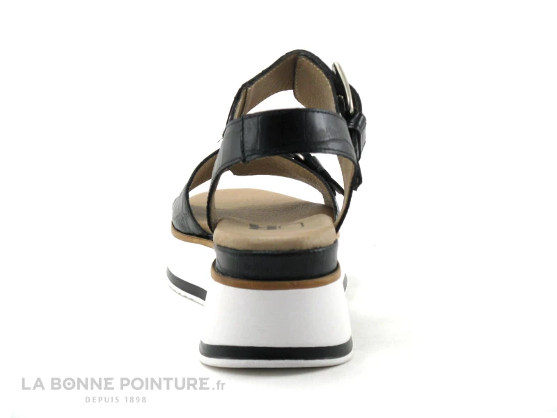 Geo Reino GIFABE Noir - Sandale Femme - Semelle Compensee 4 Geo Reino GIFABE Noir - Sandale Femme - Semelle Compensee – Image 4