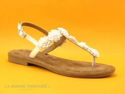 Tamaris 1-28123-26 100 White - Sandale Blanche - Lacet