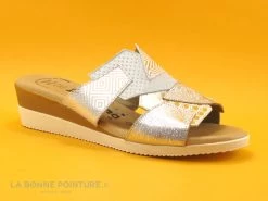 Jordana 2769 Argent - Mule Femme - Talon Compense