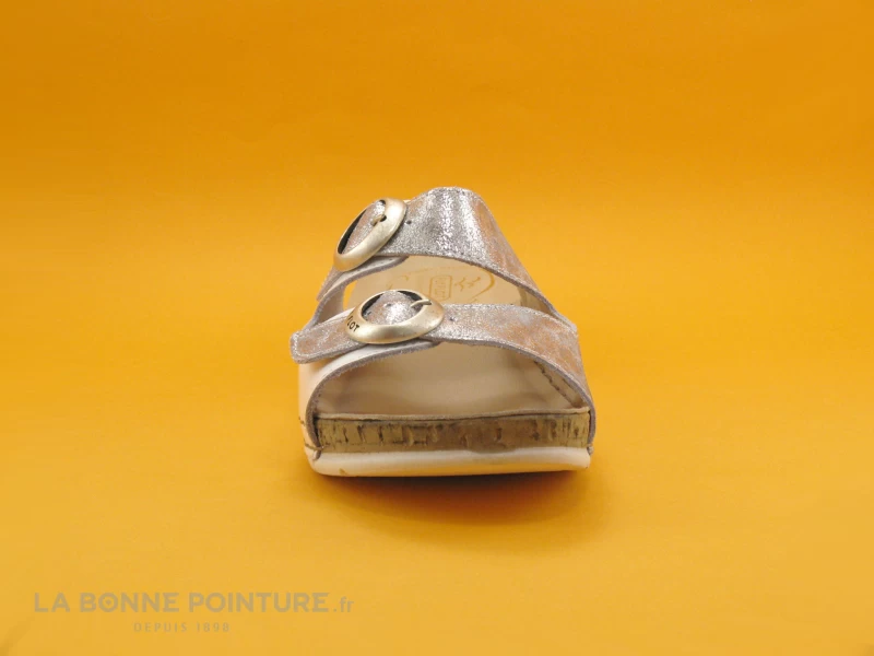 Fly Flot FLETY Blanc - Gris Metal - 2 Brides Reglables - Mule 2 Fly Flot FLETY Blanc - Gris Metal - 2 Brides Reglables - Mule – Image 2