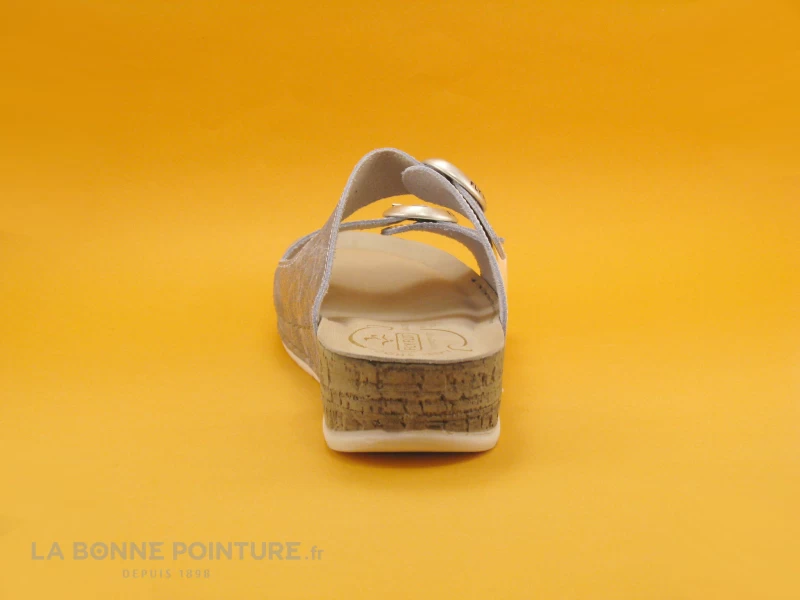 Fly Flot FLETY Blanc - Gris Metal - 2 Brides Reglables - Mule 4 Fly Flot FLETY Blanc - Gris Metal - 2 Brides Reglables - Mule – Image 4