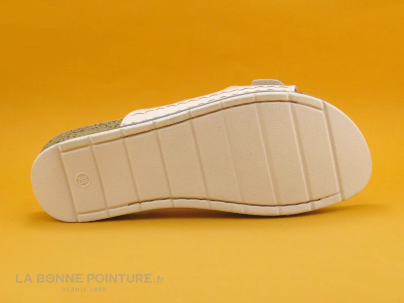 Fly Flot FLETY Blanc - Gris Metal - 2 Brides Reglables - Mule 7 Fly Flot FLETY Blanc - Gris Metal - 2 Brides Reglables - Mule – Image 7