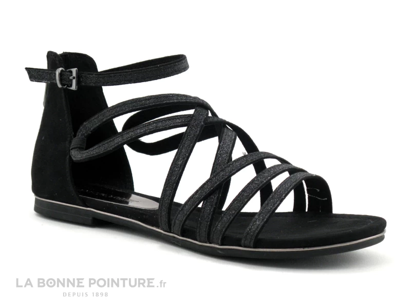 Marco Tozzi 2-28180-26 Noir - Sandale Montante Femme 1 Marco Tozzi 2-28180-26 Noir - Sandale Montante Femme
